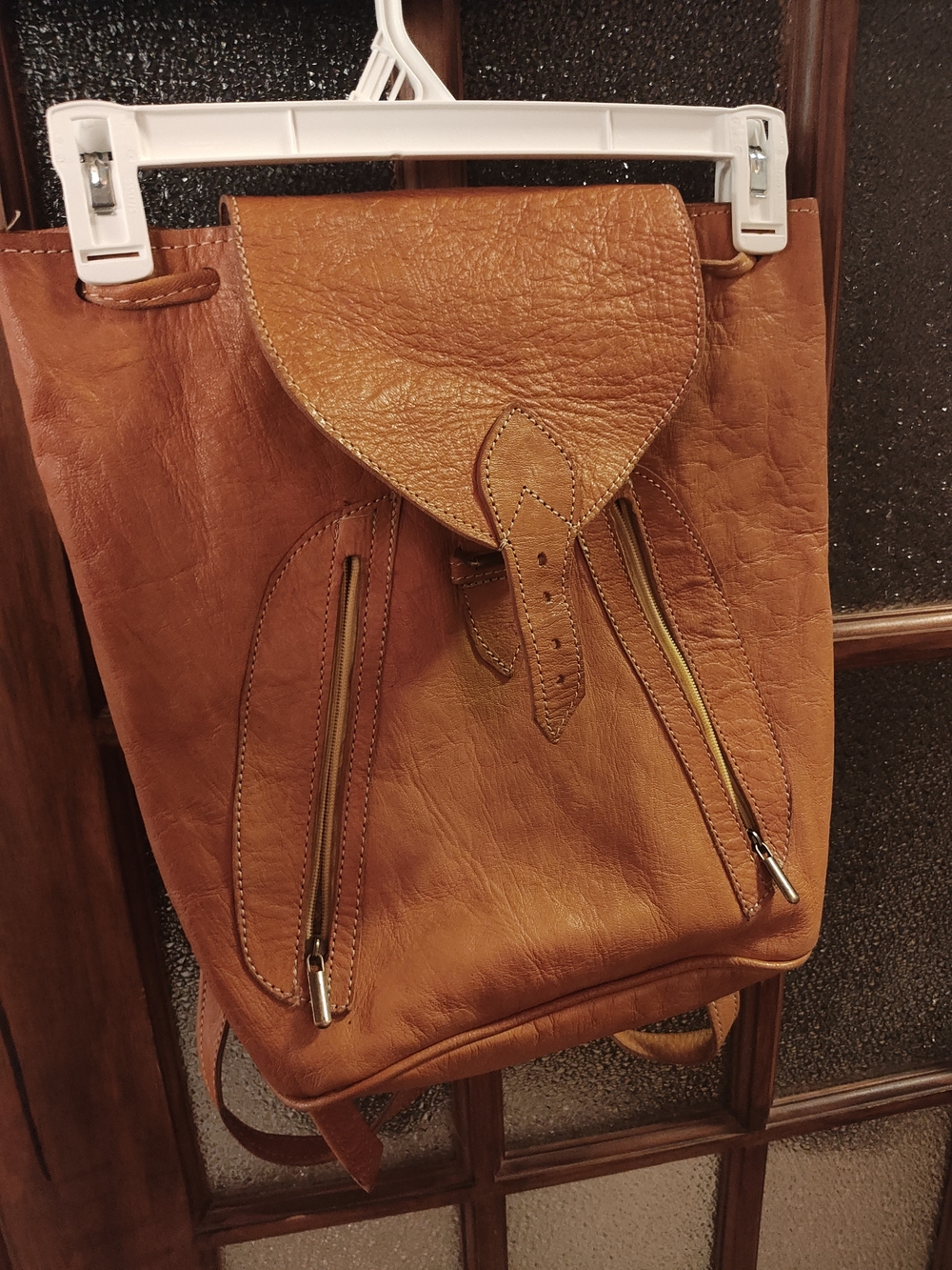 Vintage Leather Backpack Shoulder Bag